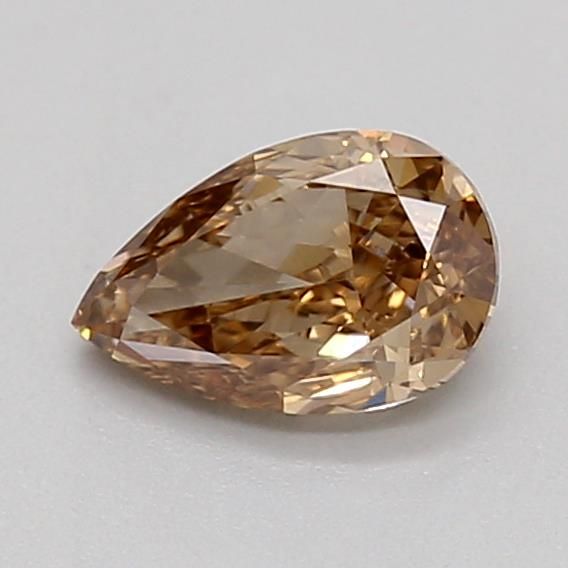 0.34 CT Fancy Light Brown PEAR
