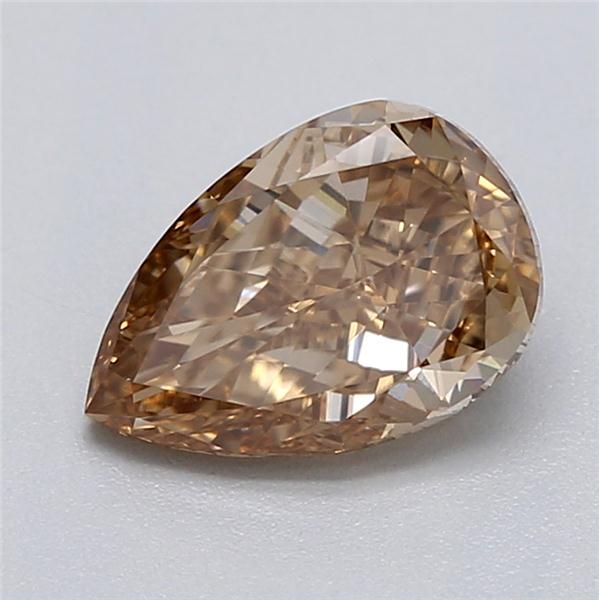 0.7 CT Fancy Light Brown PEAR