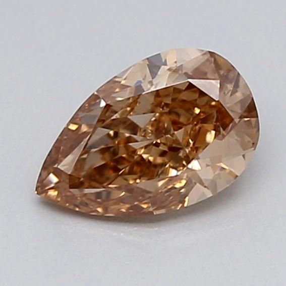 0.34 CT Fancy Light Brown PEAR