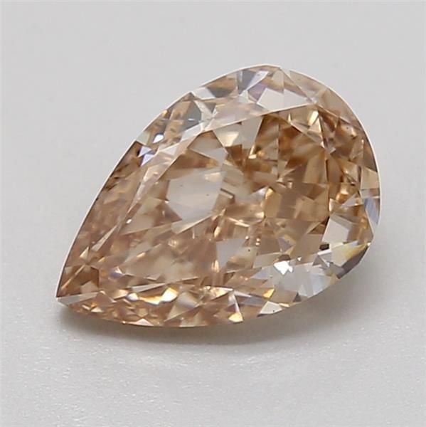 0.76 CT Fancy Light Brown PEAR