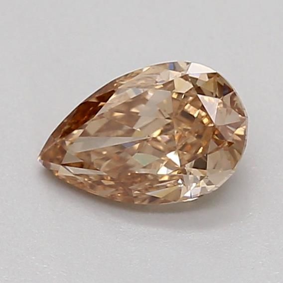 0.34 CT Fancy Light Brown PEAR