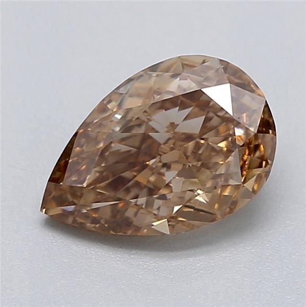 0.71 CT Fancy Light Brown PEAR