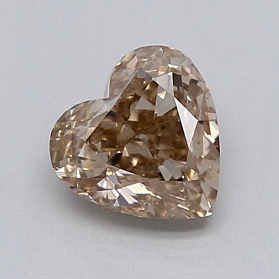 0.35 CT Fancy Light Brown HEART