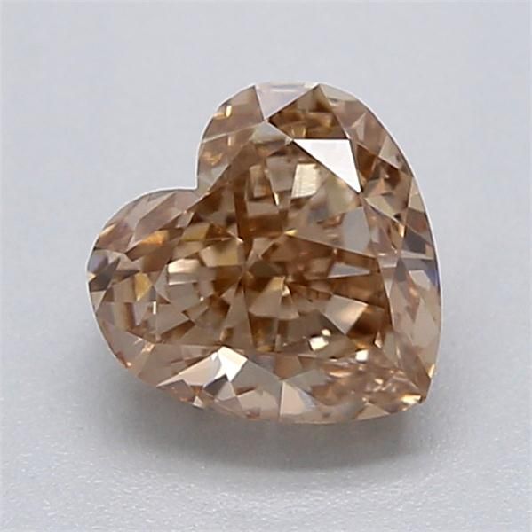 0.53 CT Fancy Light Brown HEART