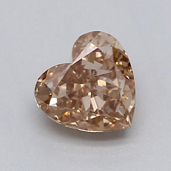 0.3 CT Fancy Light Brown HEART
