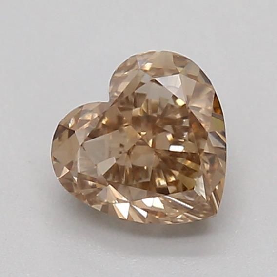 0.37 CT Fancy Light Brown HEART