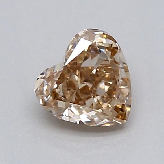 0.28 CT Fancy Light Brown HEART