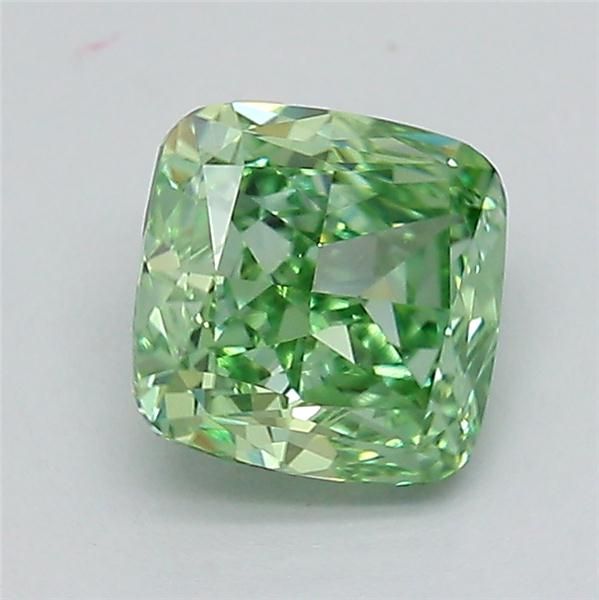 1.12 CT Fancy Vivid Green CUSHION MODIFIED