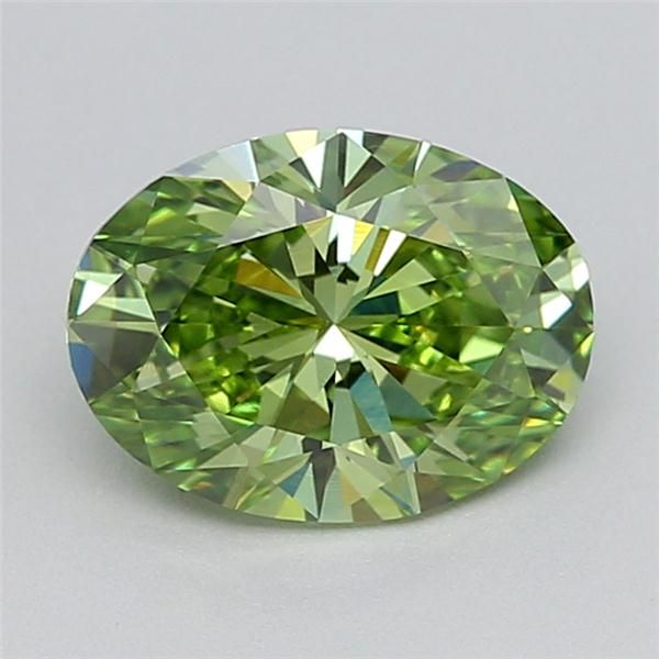 1.06 CT Fancy Vivid Green OVAL