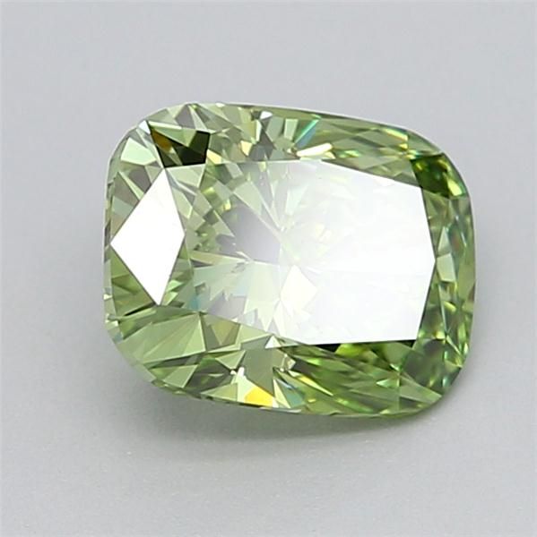 1.09 CT Fancy Vivid Green CUSHION MODIFIED