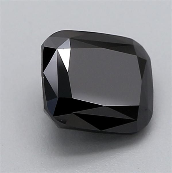 0.97 CT Fancy Black CUSHION BRILLIANT