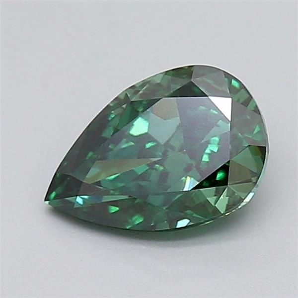 1.01 CT Fancy Vivid Green PEAR