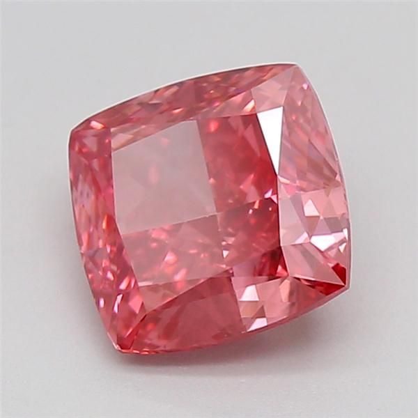 1.52 CT Fancy Vivid Pink CUSHION MODIFIED