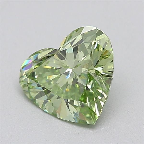 0.56 CT Fancy Vivid Green HEART