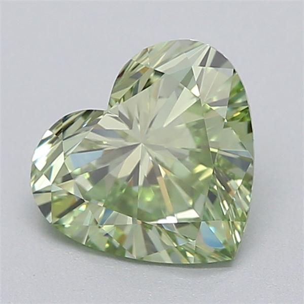 1.01 CT Fancy Intense Green HEART