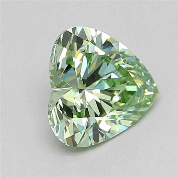 0.58 CT Fancy Vivid Green HEART