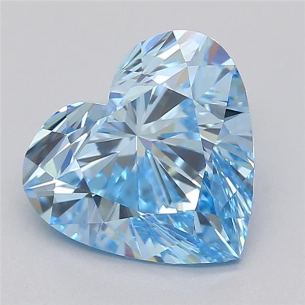 1.01 CT Fancy Vivid Blue HEART