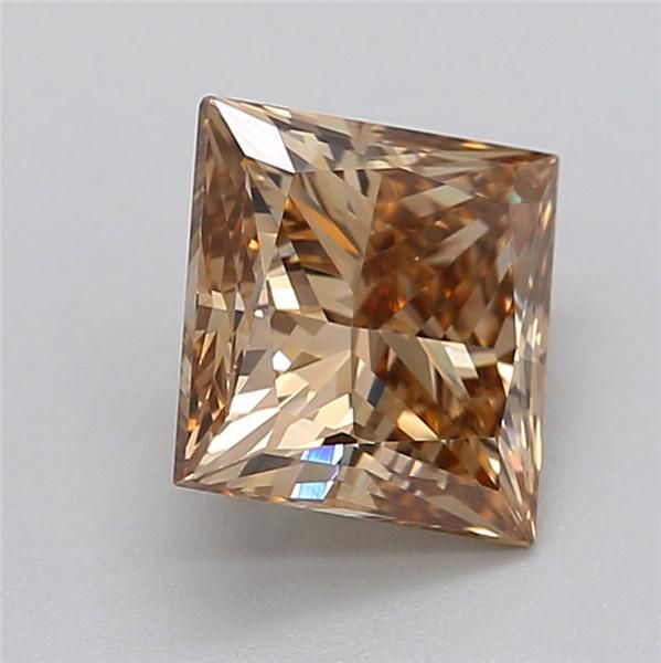 0.97 CT Fancy Light Yellowish Brown PRINCESS
