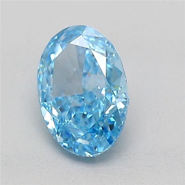 0.53 CT Fancy Vivid Blue OVAL