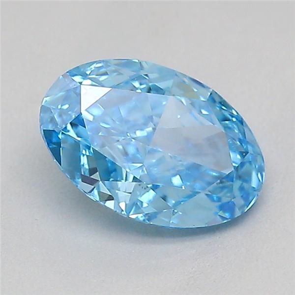 0.71 CT Fancy Vivid Blue OVAL
