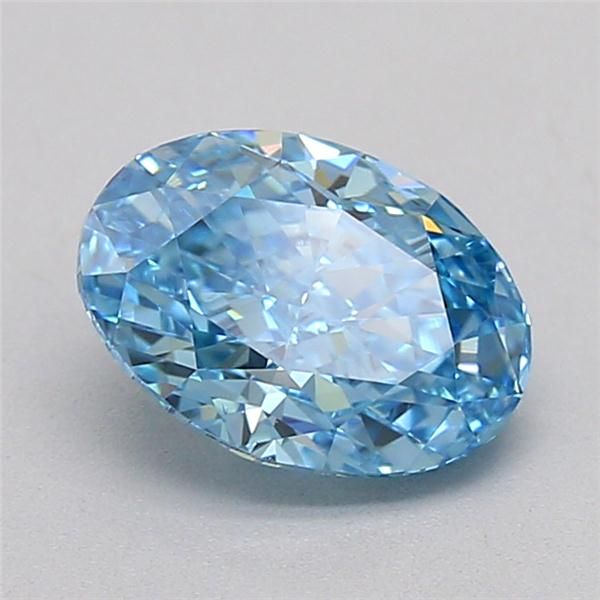 0.91 CT Fancy Vivid Blue OVAL