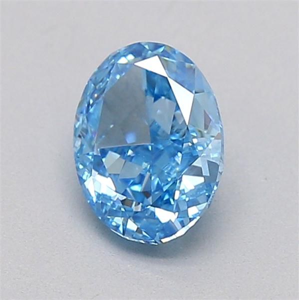 0.54 CT Fancy Vivid Blue OVAL