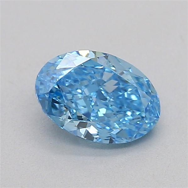 0.53 CT Fancy Vivid Blue OVAL
