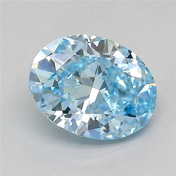 0.78 CT Fancy Intense Blue OVAL