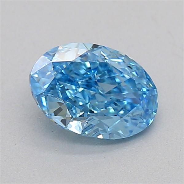 0.54 CT Fancy Vivid Blue OVAL
