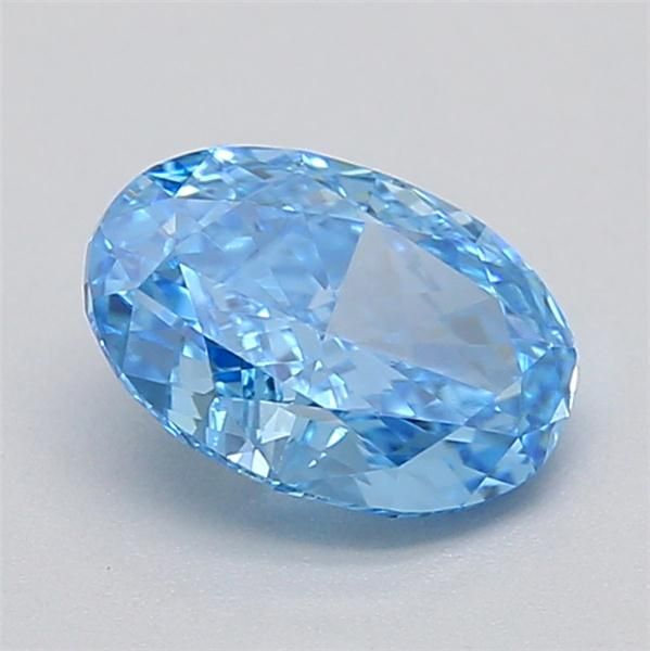 0.54 CT Fancy Vivid Blue OVAL