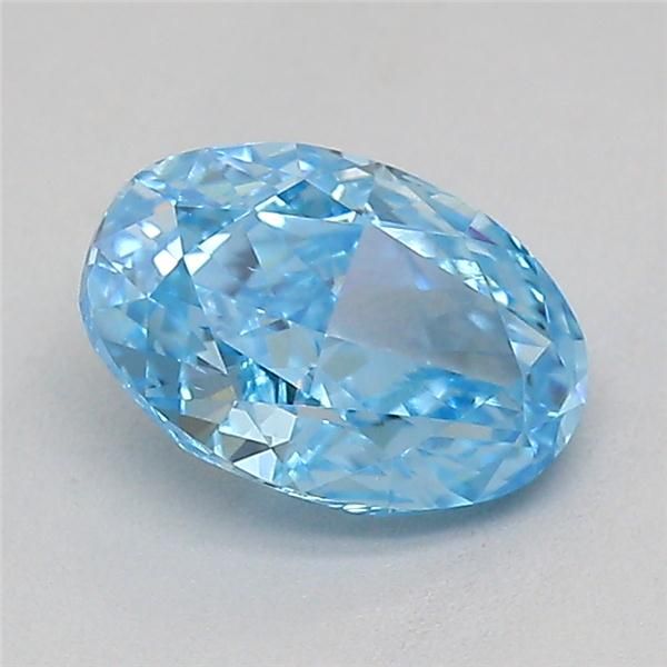 0.73 CT Fancy Vivid Blue OVAL