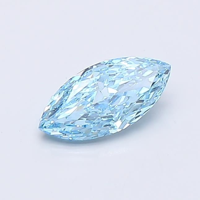 0.56 CT Fancy Vivid Blue MARQUISE