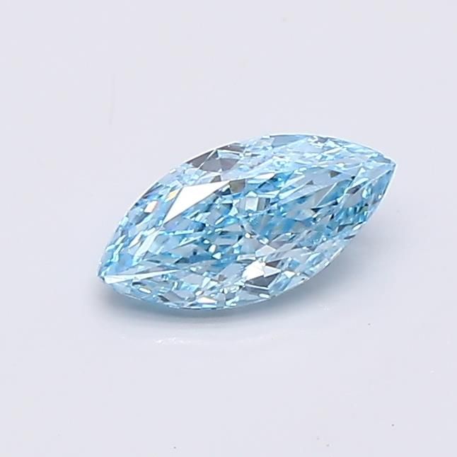 0.32 CT Fancy Vivid Blue MARQUISE