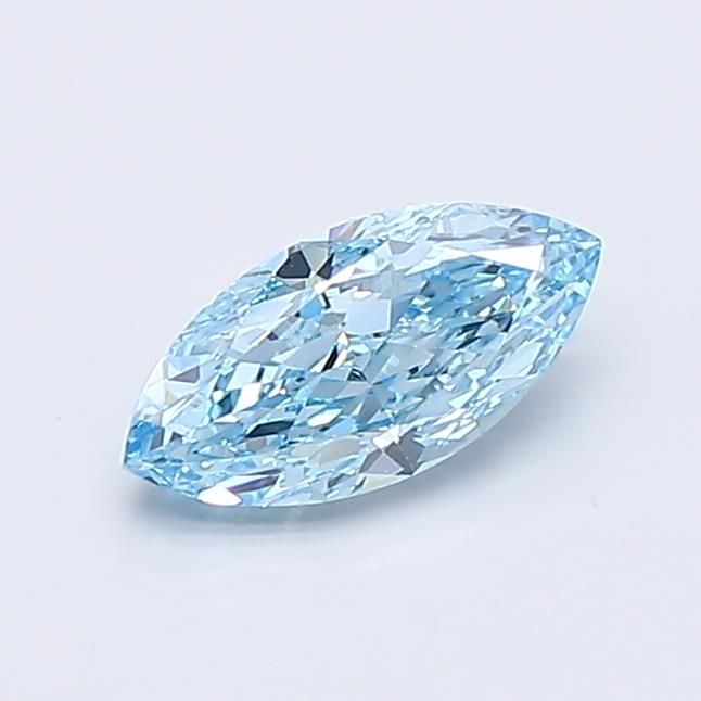 0.72 CT Fancy Vivid Blue MARQUISE