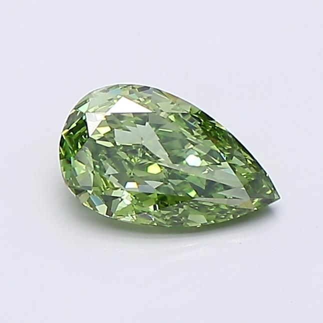 0.73 CT Fancy Vivid Green PEAR