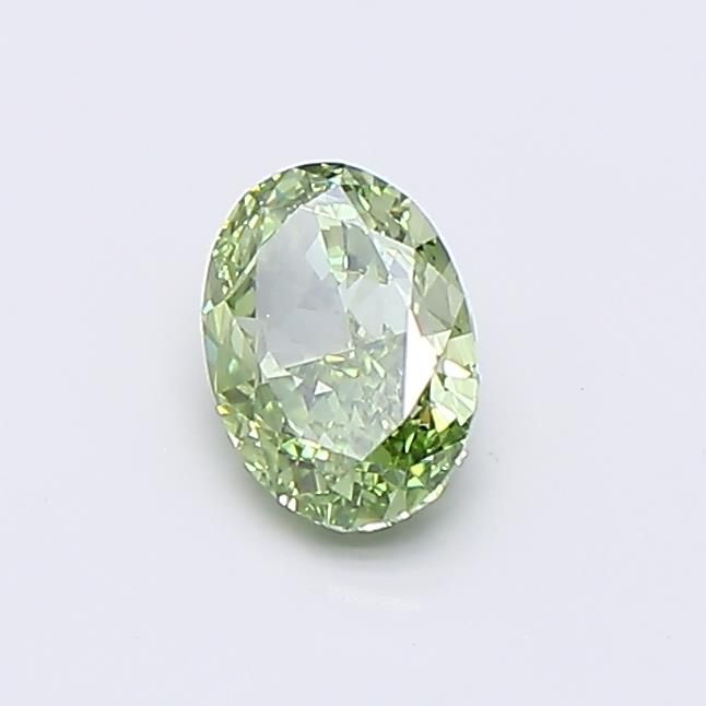 0.58 CT Fancy Vivid Green OVAL