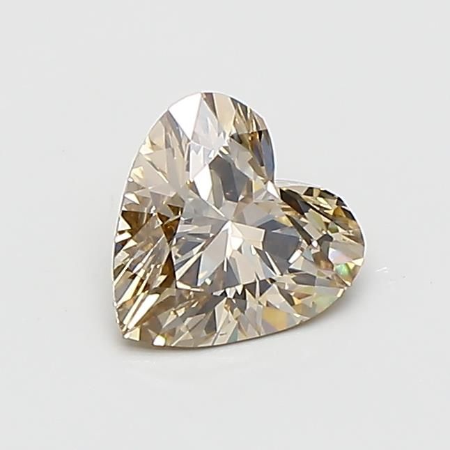 0.52 CT Fancy Light Brown HEART