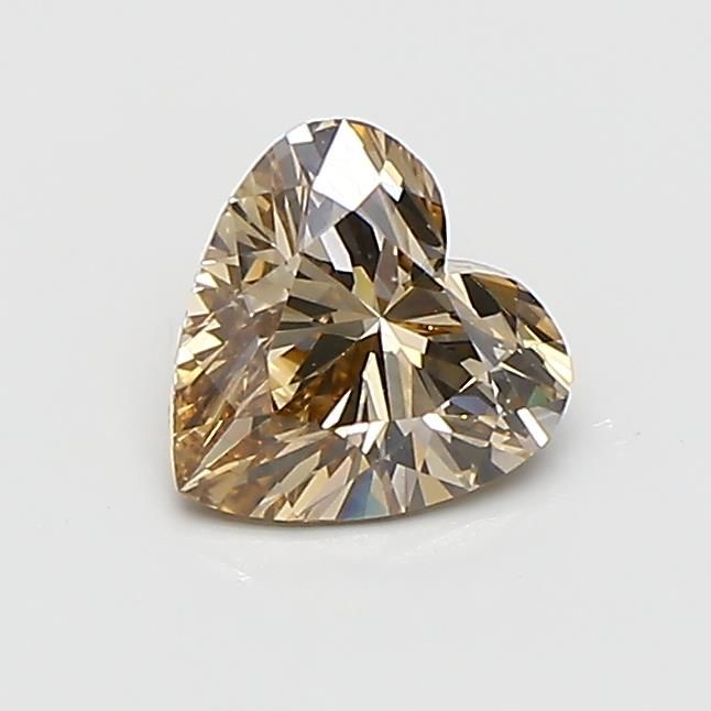 0.59 CT Fancy Brown HEART