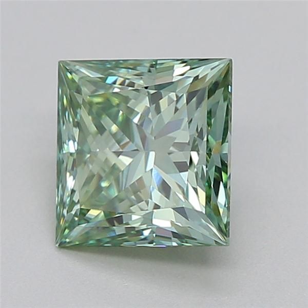 0.8 CT Fancy Vivid Green PRINCESS