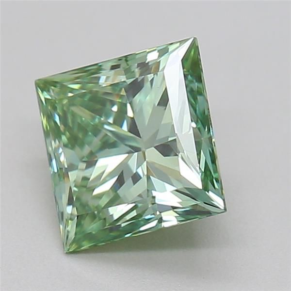 0.79 CT Fancy Vivid Green PRINCESS