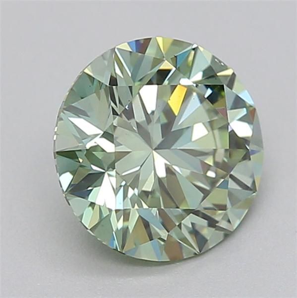 0.74 CT Fancy Vivid Green ROUND