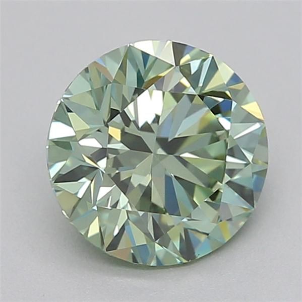 0.77 CT Fancy Vivid Green ROUND