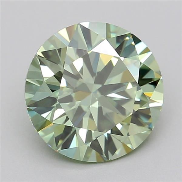 0.9 CT Fancy Vivid Green ROUND