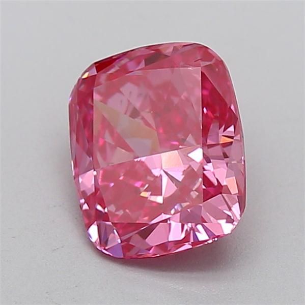 1.53 CT Fancy Vivid Pink CUSHION MODIFIED