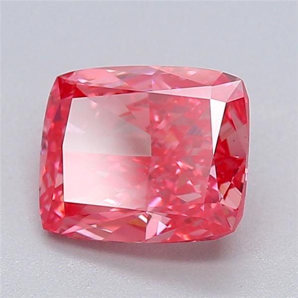 1.59 CT Fancy Vivid Pink CUSHION BRILLIANT