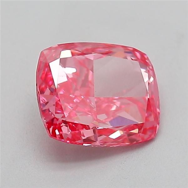 1.24 CT Fancy Vivid Pink CUSHION MODIFIED