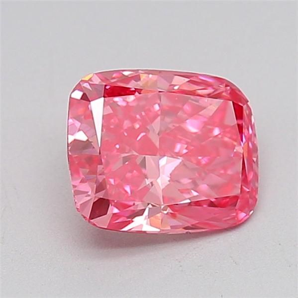 1.28 CT Fancy Vivid Pink CUSHION MODIFIED