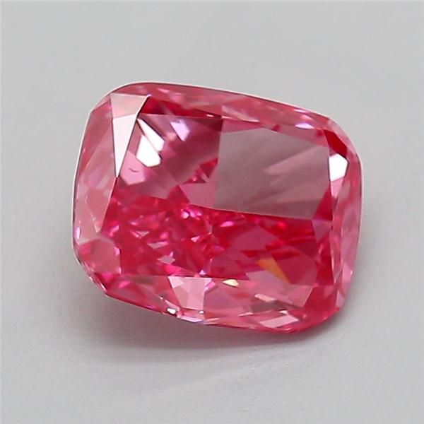 1.29 CT Fancy Vivid Pink CUSHION BRILLIANT