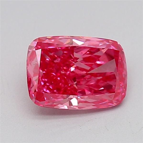 1.25 CT Fancy Vivid Pink CUSHION MODIFIED