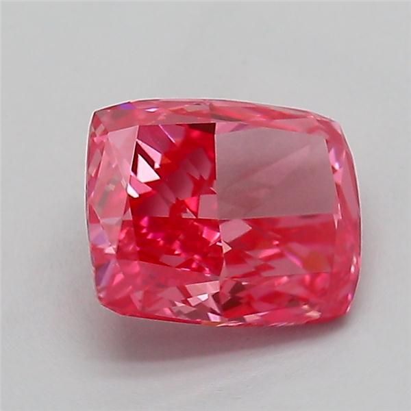 1.51 CT Fancy Vivid Pink CUSHION MODIFIED
